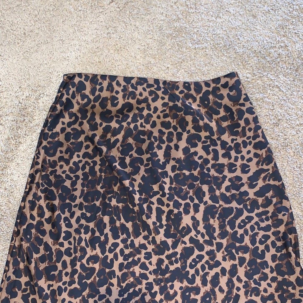 Women’s Rachel Zoe Leopard Print A-Line Midi Skirt Size 6 - Picture 7 of 8